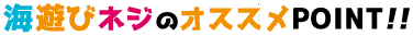 海遊びネジのオススメポイント